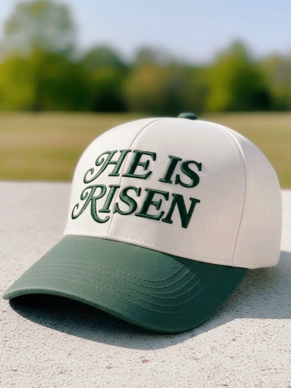 New! He Is Risen Dark Forest Baseball Cap Hat
